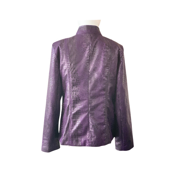 Elementz Purple Animal Print Jacket Women’s Size S - Picture 7 of 8